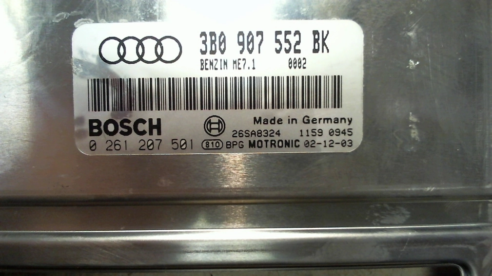 0261207501 3B0907552BK 1037363445 ME7.1 Audi A6 2.4 125KW BDV AM29F800BB FLASH.rar